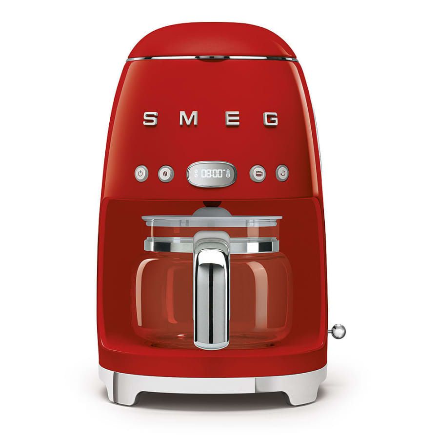 50's Retro Style 10 cup Drip filter coffee Machine Red | SMEG