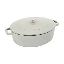 6.25-qt Wide Oval Dutch Oven - White | Staub