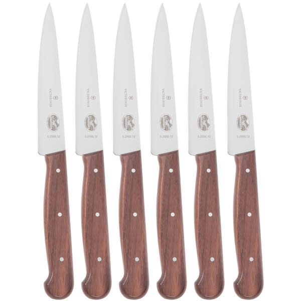 6-Piece Steak Set, Spear Point, Straight (5.2000.12), Wood | Victorinox