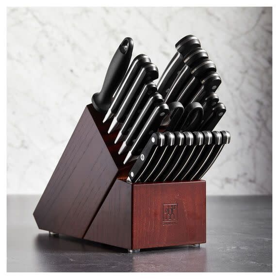 22-pc Knife Block Set w/ 8 Stamped Z Gourmet Steak Knives | ZWILLING