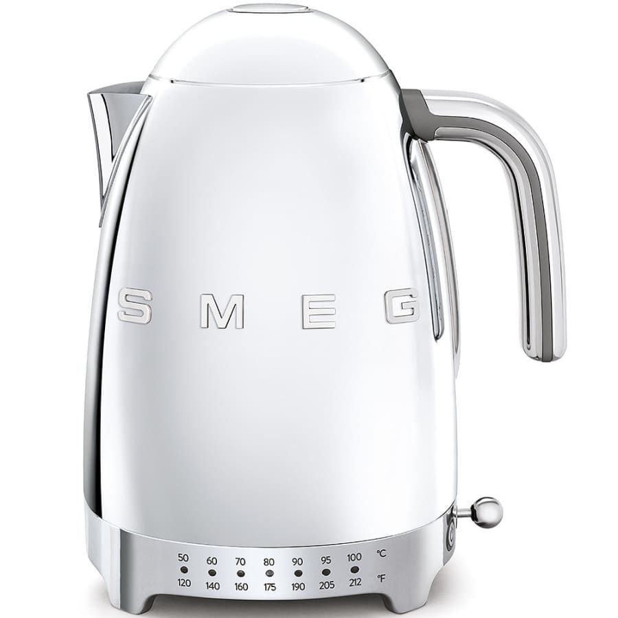 50's Retro Style Aesthetic 7 Cup Variable Temp Kettle Chrome | SMEG