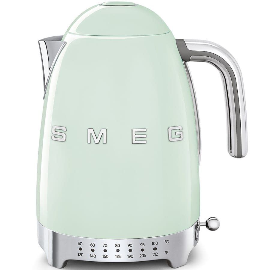 50's Retro Style Aesthetic 7 Cup Variable Temp Kettle Pastel Green | SMEG