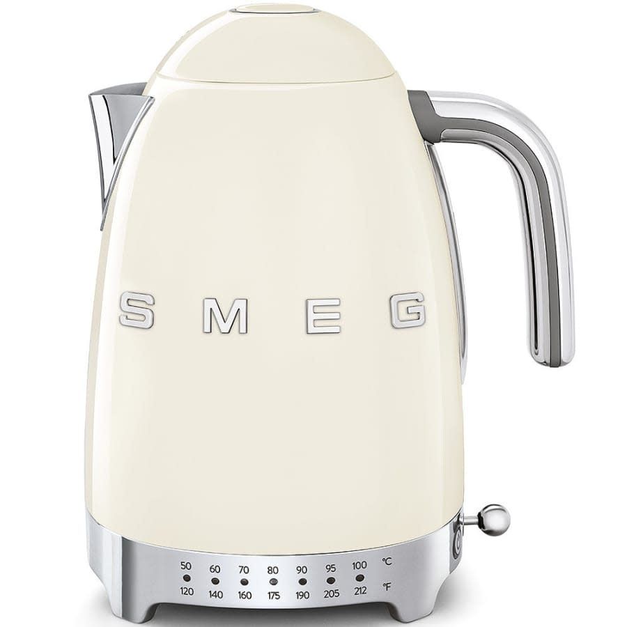 50's Retro Style Aesthetic 7 Cup Variable Temp Kettle Cream | SMEG