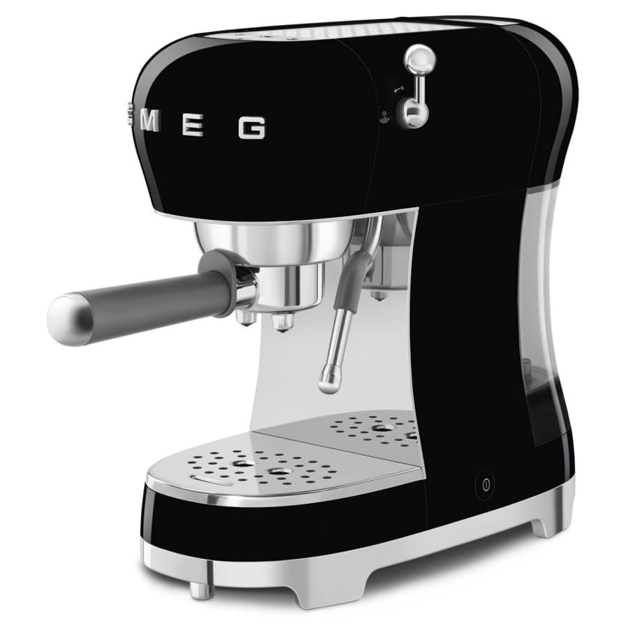 50's Retro Style Aesthetic Espresso Coffee Machine Black | SMEG