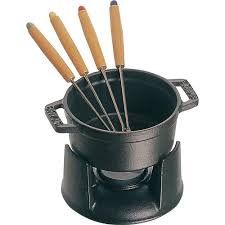 0.25-qt Mini Chocolate Fondue Set - Black | Staub