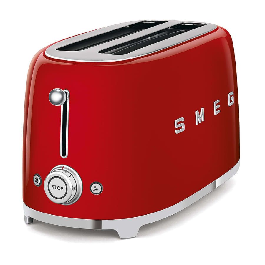 50's Retro Style Aesthetic 4 Slice Toaster Red | SMEG