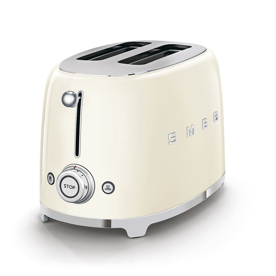 50's Retro Style Aesthetic 2 Slice Toaster Cream | SMEG