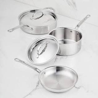 5pc Set: includes: 11" Open Skillet, 2.0qt Covered Saucepan,  3.5qt Covered Sauté Pan - Probond Luxe | Hestan