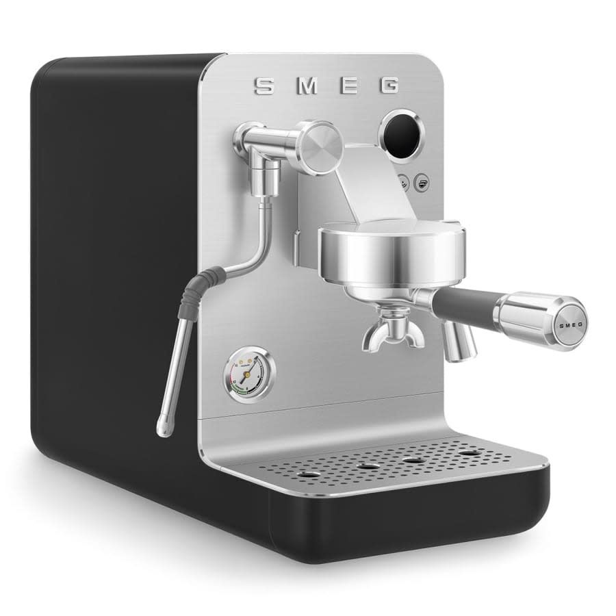 Contemporary Aesthetic Semi- Pro Espresso Machine Matte Black | SMEG