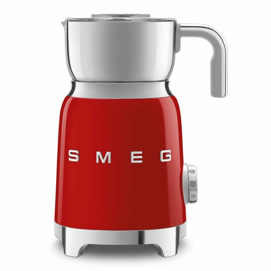 Tritan Renew Updated 50's Retro Style Milk Frother Red | SMEG