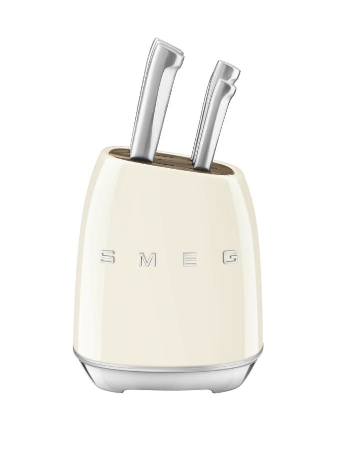 SMEG Knife Block Set Cream | SMEG
