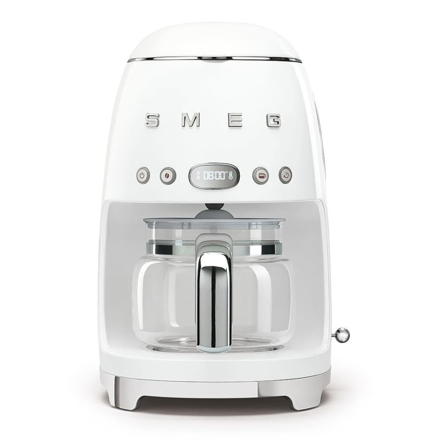 50's Retro Style 10 cup Drip filter coffee Machine White | SMEG