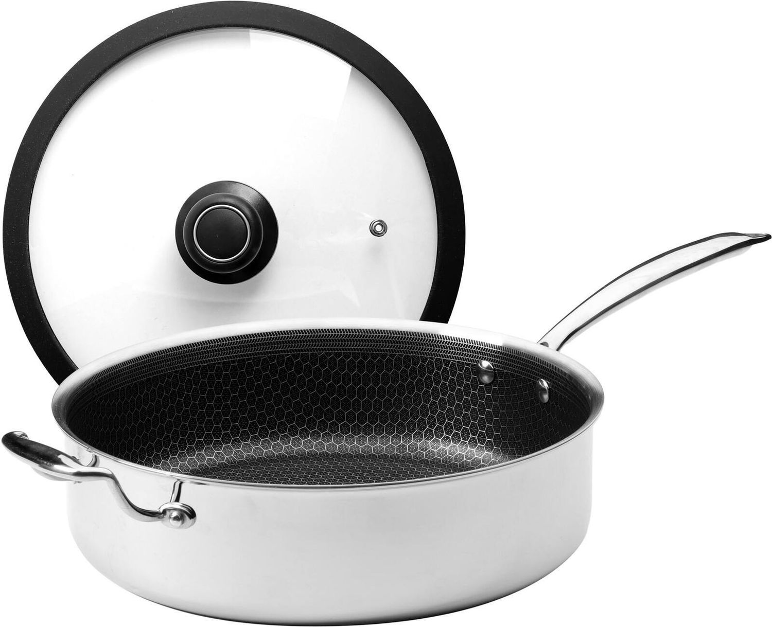 Black Cube Quick Release Sauté Pan w/ Lid, 11" dia., 4.5 qt.
