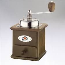 "Brasilia" Coffee Mill, Dark Beechwood, 4.7" x 4.9" x 7.8" | Frieling