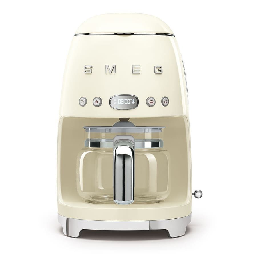 50's Retro Style 10 cup Drip filter coffee Machine Cream | SMEG