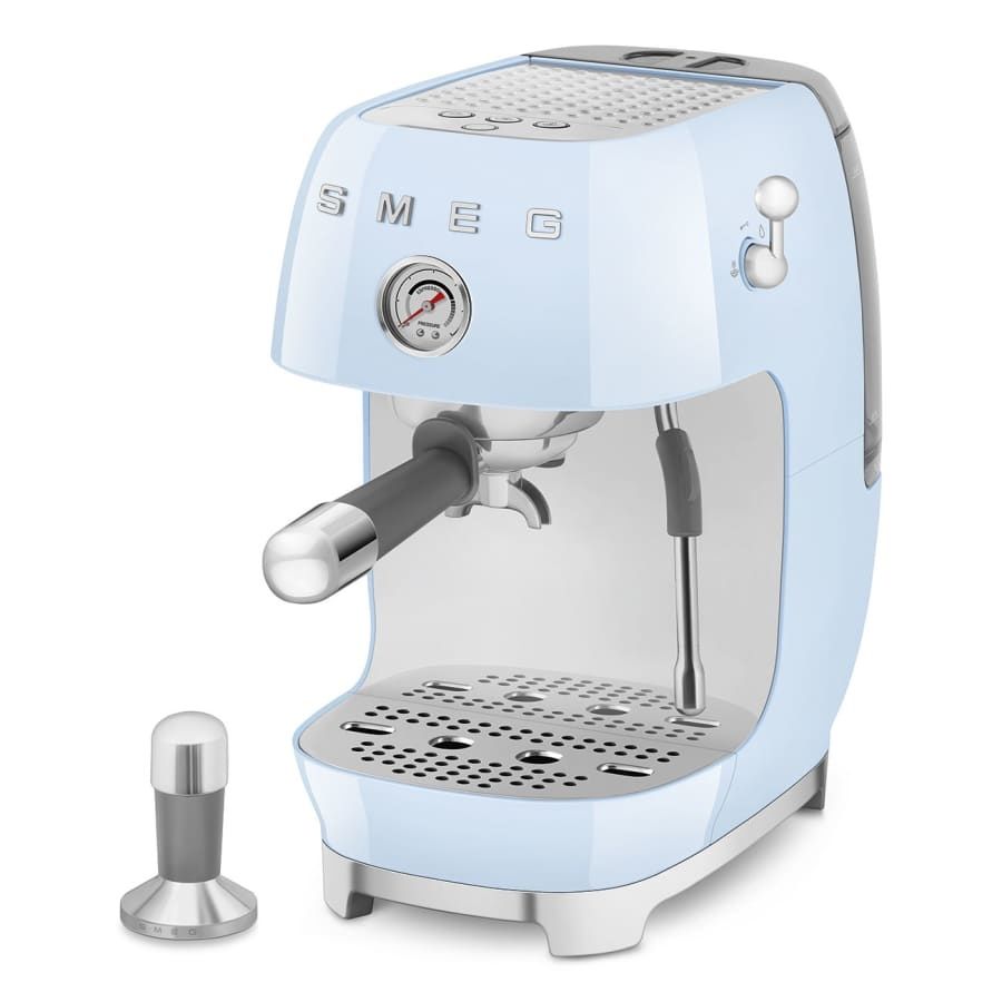 50's Retro Line Espresso &amp; Cold Brew Coffee Machine Pastel Blue | SMEG