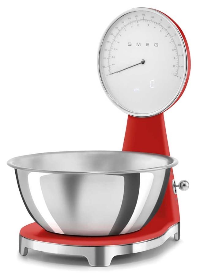 50's Retro Style Aesthetic Kitchen Scale Red | SMEG