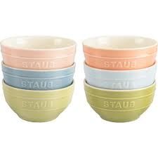6-pc 4.75-inch Small Universal Bowl Set (13oz) - Macaron Pastel Colors | Staub