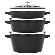 Stackable 4-pc Set - Black | Staub