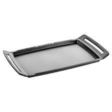 18.5 X 9.8-inch Double Burner Griddle / Plancha - Black | Staub