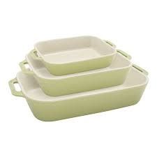 3-pc Rectangular Baking Dish Set - Light Green | Staub