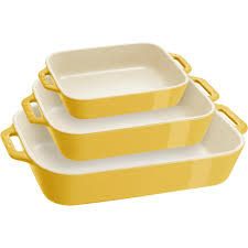 3-pc Rectangular Baking Dish Set - Citron | Staub