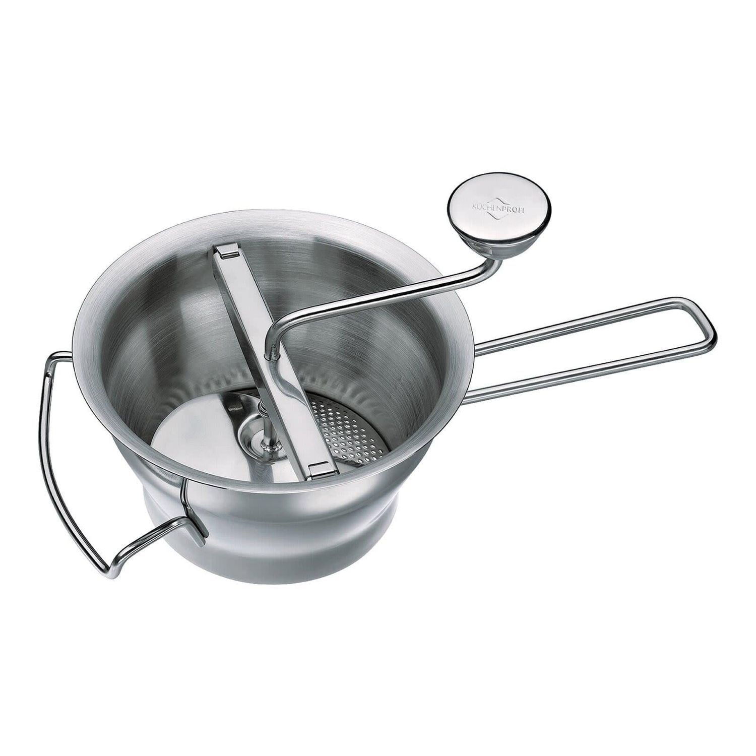 Food Mill, large, incl. 4 discs: super fine (0.05"), fine (0.09"), Medium (0.11"), coarse (0.20"), S/S | Frieling