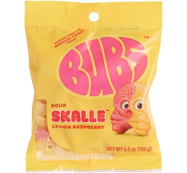 Bubs Sour Skalle Lemon Raspberry 5.5oz Bag