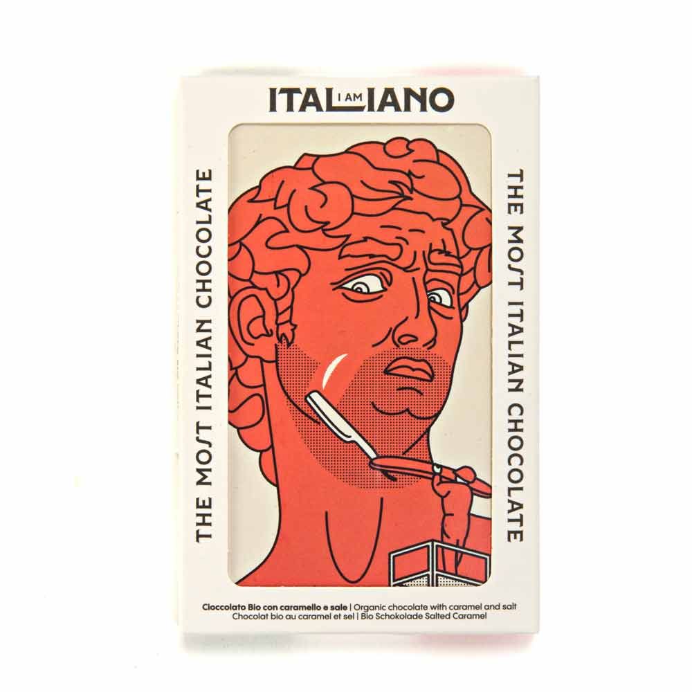 I Am Italiano Organic Chocolate with Salted Caramel (David), 50g