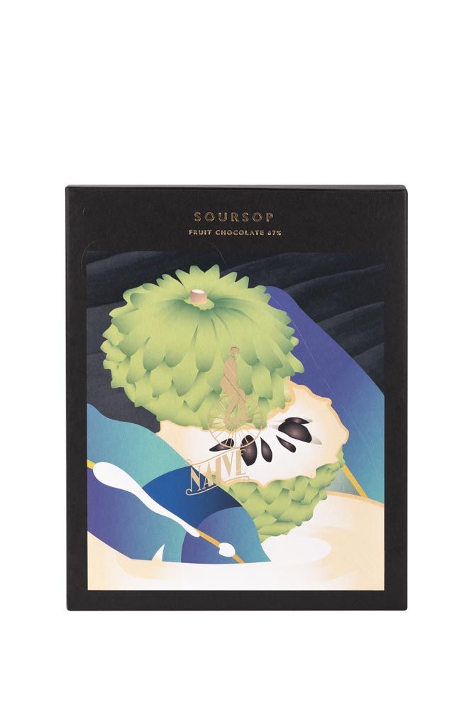 Naive Soursop Organic Dark Chocolate 67%, 50g