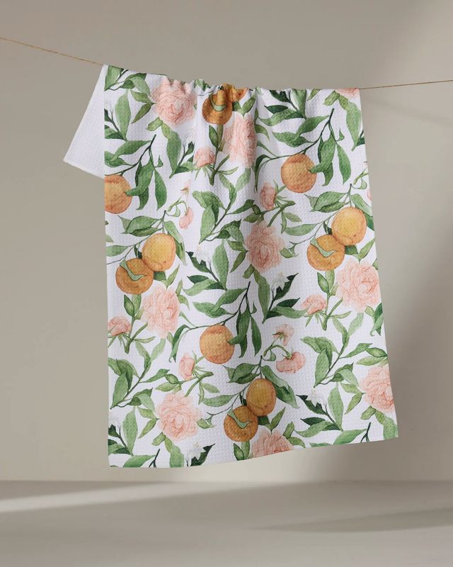 A Peony For Your Thoughts Tea Towel | Geometry