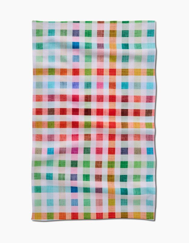 Woven Spring Plaid Tea Towel | Geometry
