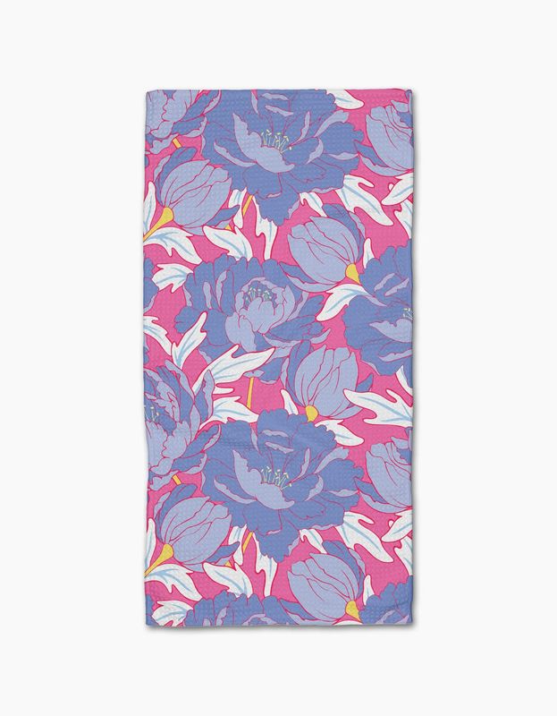Blooming Peonies Tea Towel | Geometry