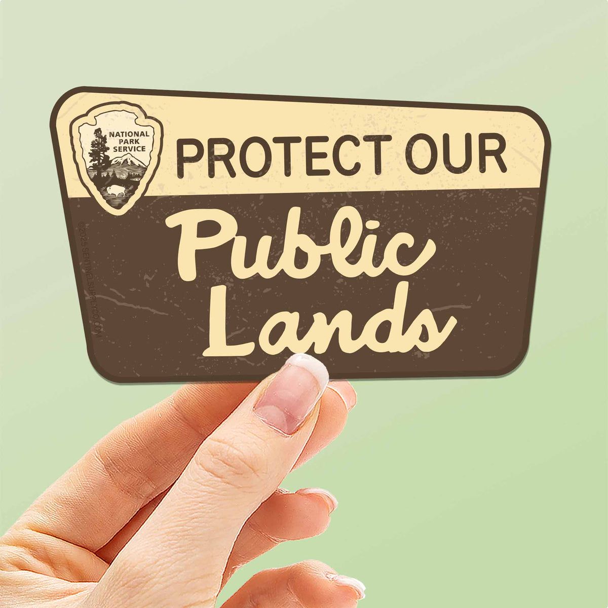 Protect Our Public Lands Sticker - Vintage National Park Sign | Sentinel Supply