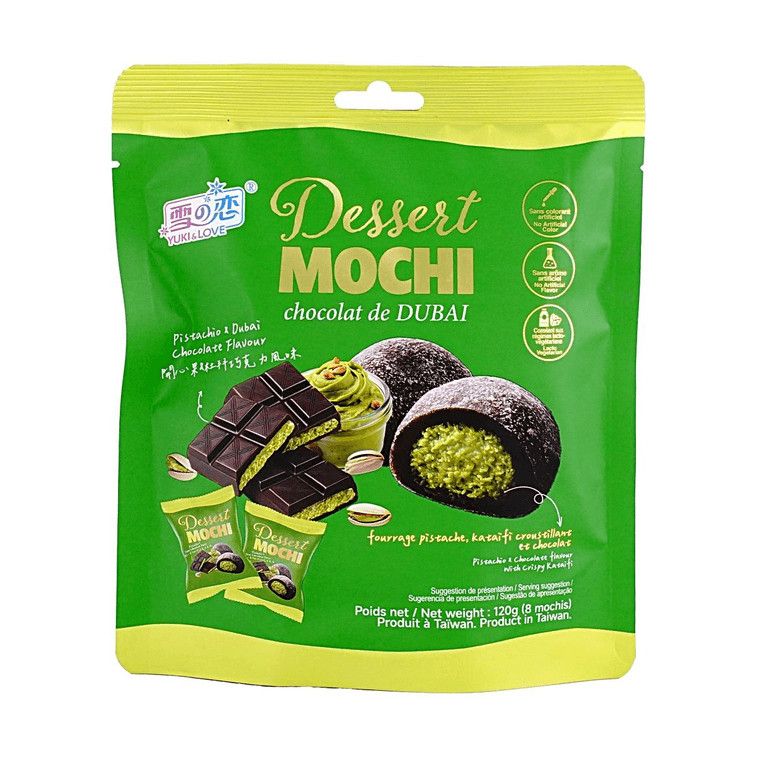 Mochi Dessert Pistachio &amp; Dubai Chocolate Flavor, 4.23 oz