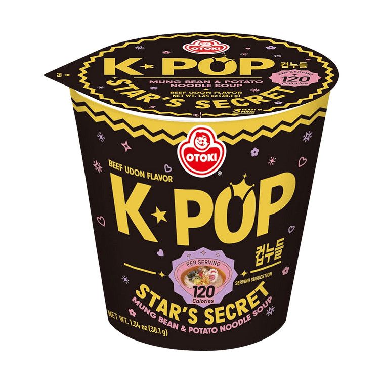 K-POP Star's Secret Cup Noodles, Beef Udon Flavor, 1.33oz