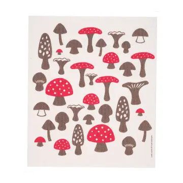 Swedish Dishcloth - Mushrooms