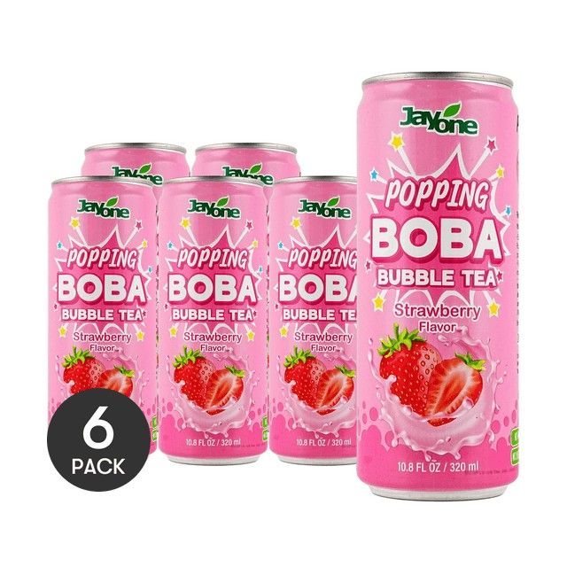Popping Boba Bubble Tea Strawberry Flavor 10.82 fl oz