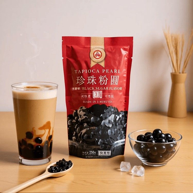 Boba Tapioca Pearl Black Sugar Flavor