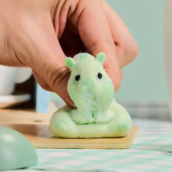 Squeezesquad Taba Deluxe Premium Silicone Squishy Fidget Toy - Green Hamster