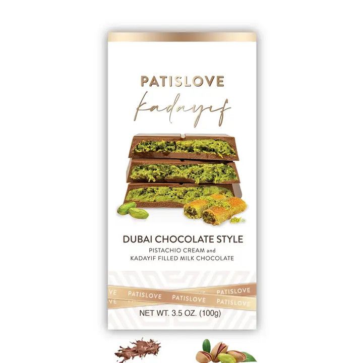 PatisLove Dubai Chocolate Bar – Premium Gourmet 100g