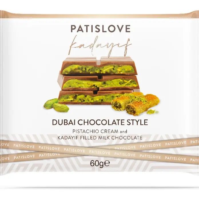 PatisLove Dubai Chocolate Bar – Premium Gourmet 60g