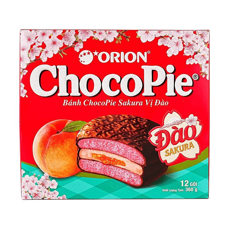 Soft Cake Chocolate Pie Sakura Peach Flavor 12.69 oz