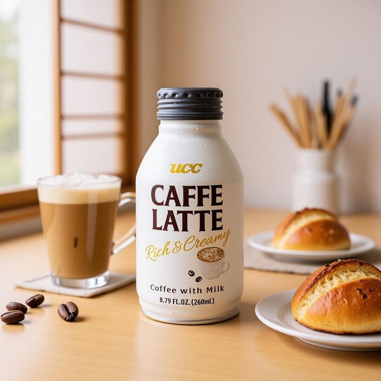 Caffe Latte, Rich &amp; Creamy Coffee with Milk, 8.79 fl oz