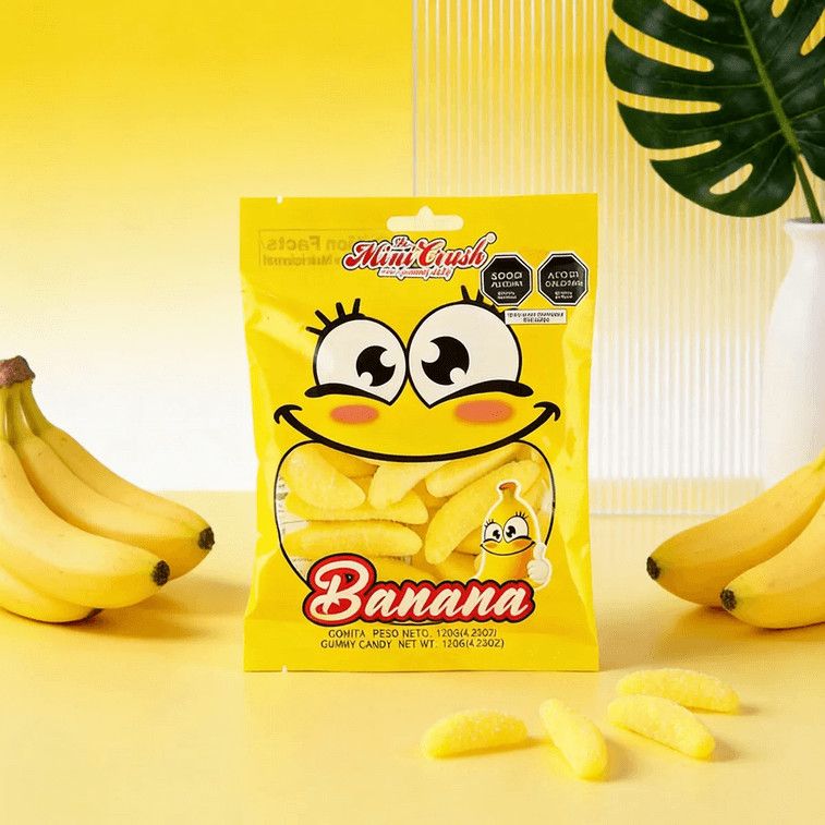 Banana Gummy Candy, 4.23 oz