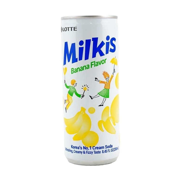 Milkis Banana Soda - Carbonated Banana-Flavored Drink, Packaging May Vary, 8.45 fl oz
