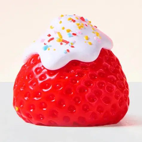 SqueezeSquad Taba Deluxe Premium Silicone Squishy Fidget Toy - Strawberry