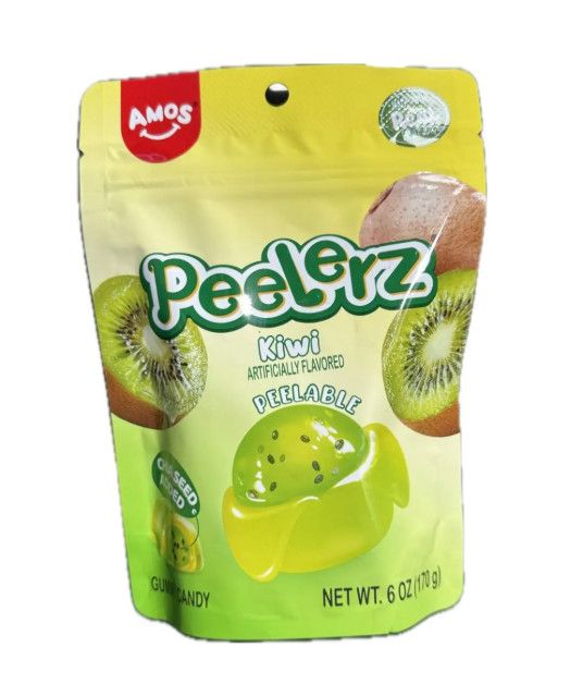 Amos Gummy Peelerz Kiwi 6oz Bag | Grandpa Joe's Candy Shop