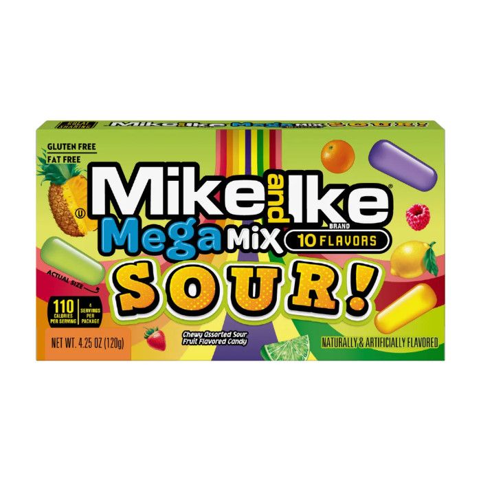 Mike &amp; Ike Mega Mix Sours 4.25oz Theater Box | Grandpa Joe's Candy Shop