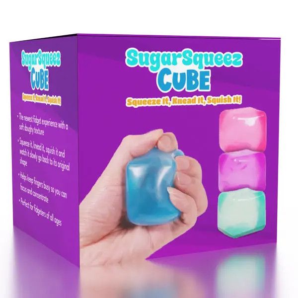 SugarSqueez Cube Squishy Fidget Sugar Stress Ball Assorted Colors | Showcase